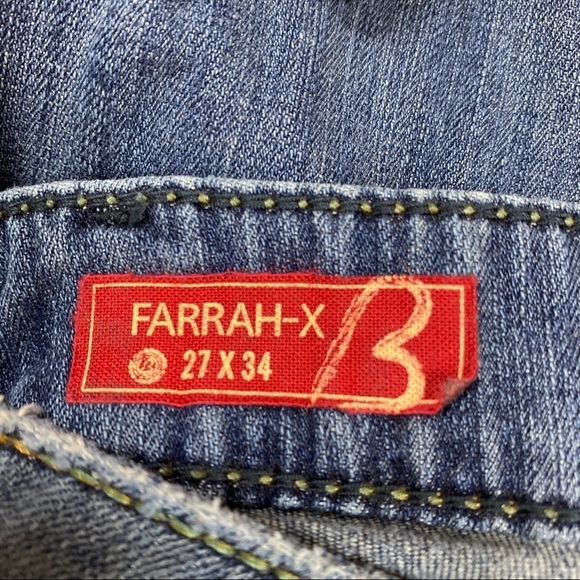 Buffalo David Bitton Farrah-X Size 27 60’s 70’s Boho Flare Jeans Hippie - Picture 5 of 7